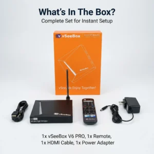 vSeebox V6 Pro 8K HDR Android Fully Loaded TV Box Streamer, Thousands of Channels, Movies & TV Shows